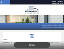 Tablet Screenshot of edgemontgaragedoor.com